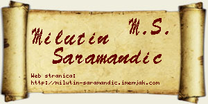 Milutin Saramandić vizit kartica
